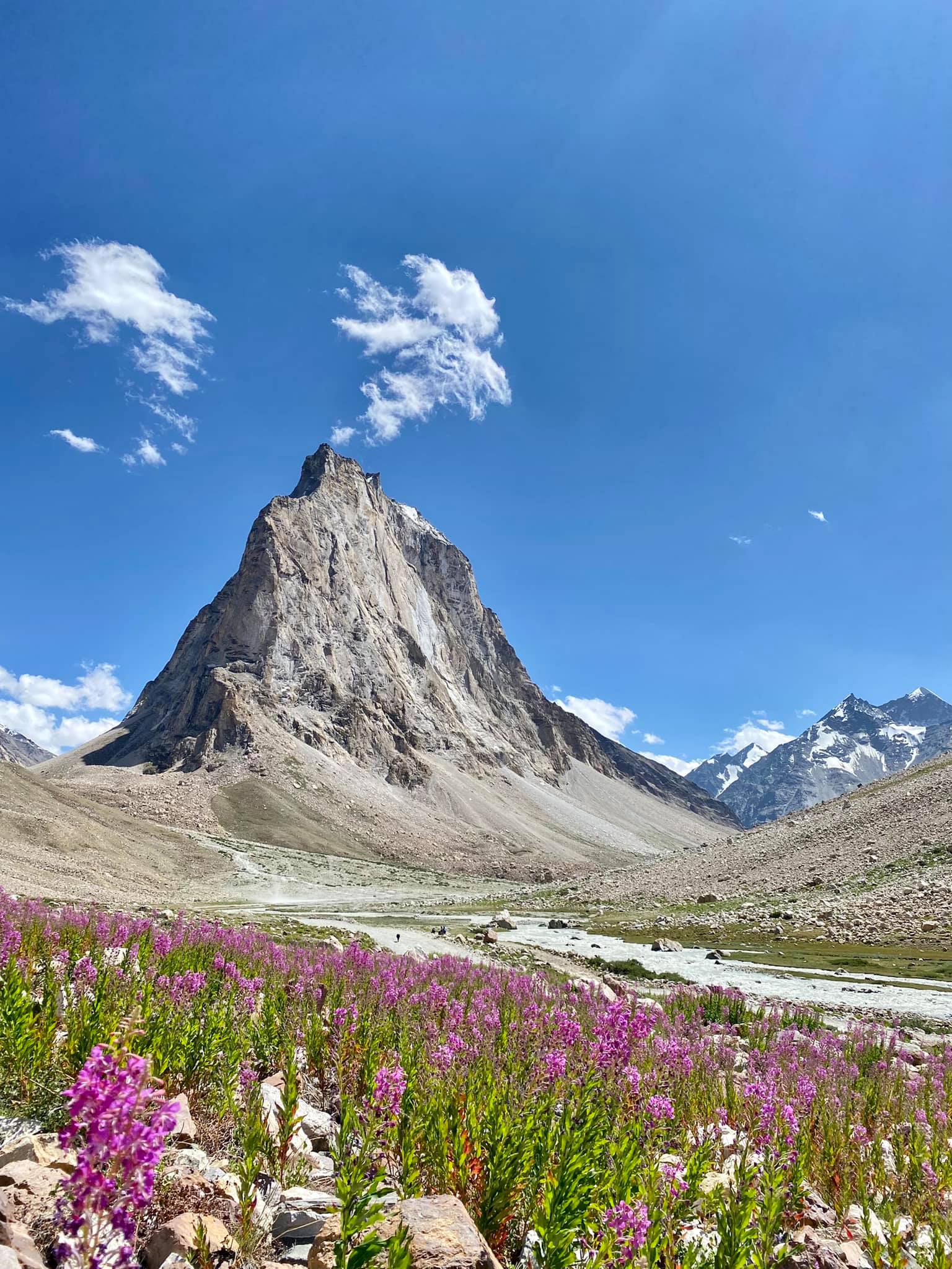 High-altitude mountain location